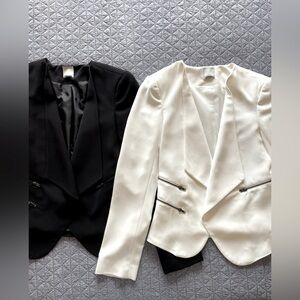 Halogen blazer x2: identical, a black and a white, each size small.
